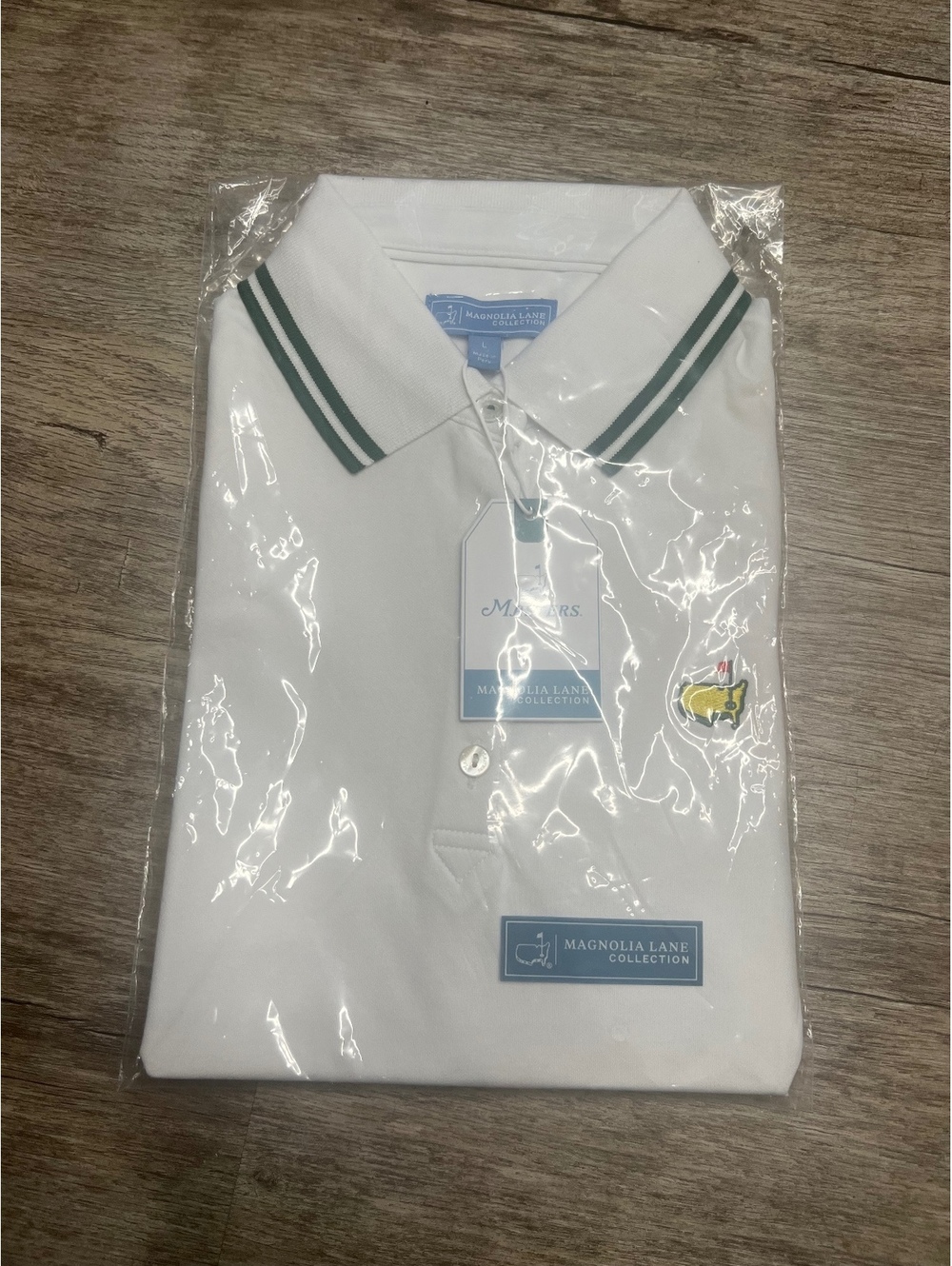 Masters Magnolia Lane Collection white polo shirt